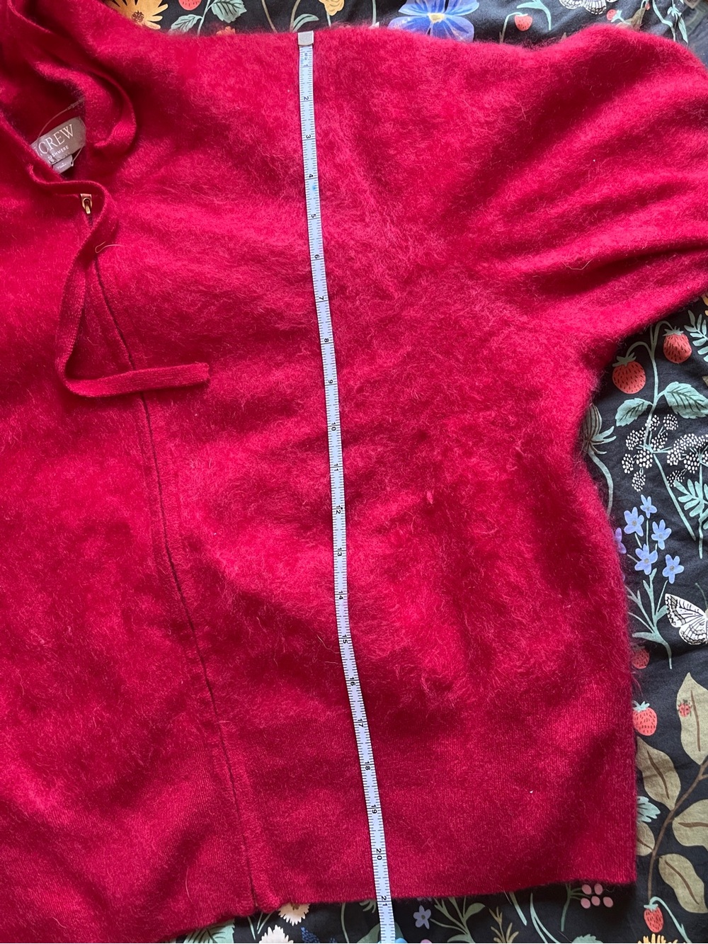 JCrew Red Cashmere Hoodie - Picture 6 of 7